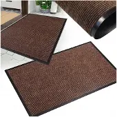 HomeDecor Buitenmat Deurmat 40x60cm Bruin - Vuil- en Vochtwerend