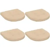 vidaXL 4-Piece Zitkussens 4 st 100% Polyester Crèmekleurig