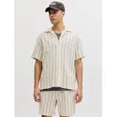 Jack & Jones Overhemd 'JORCoba' crème / zwart