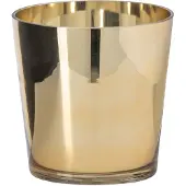 J-Line Kandelaar - glas - goud - small