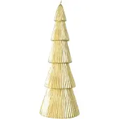 J-Line Dennenboomkaars - paraffine - goud - large