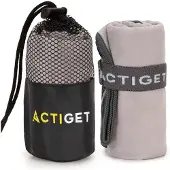 Actiget Strandlaken | Badlaken | Sneldrogend | Strandhanddoek | Microvezel | 80 x 40 cm | Grijs