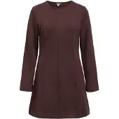 Object Dames Kleedjes Objandrea L/s Re Short Dress - Bruin - Maat XS