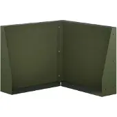 vidaXL Steunmuur, 50 x 50 x 40 cm, staal, olijgroen