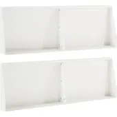 vidaXL Keermuur 4 st 60 x 12 x 50 cm Staal Wit