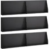 vidaXL Keermuur 6 st 80 x 12 x 40 cm Staal Zwart