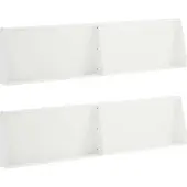 vidaXL Keermuur 4 st 80 x 12 x 30 cm Staal Wit
