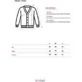 MixRay Geknoopte Slim Fit Ribbelgebreide Cardigan