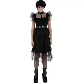 Smiffys - Gothic Prom Kinder Kostuum - Kids tm 9 jaar - Zwart
