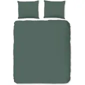 Good Morning dekbedovertrek uni - flanel - groen - 240x220
