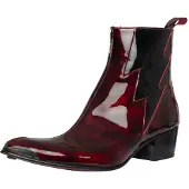 Jeffery west Leren Chelsea-Laarzen Met Bliksemrits, Rood