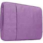 Mobigear Laptophoes geschikt voor Laptop | Denim Zipper Sleeve 11 inch Laptop hoes - Paars
