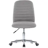 vidaXL Eetkamerstoelen draaibaar 2 st stof taupe