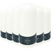 Spaas 6x Cilinderkaars Wit 60/150 Mm ± 45 Branduren