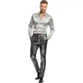 Coppens Broek glitter wave zilver | Maat M