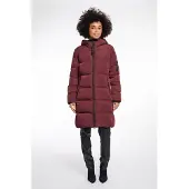 Rino & Pelle long padded hooded coat jade.7002612 10873 chocolate bean