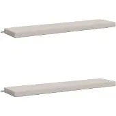 vidaXL Bankkussens SOEST 2 st 100% Polyester Wit 180 x 40 x 8 cm
