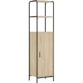 vidaXL Highboard Sonoma Eiken 40 x 33 x 161 cm Bewerkt hout