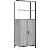 vidaXL Highboard Grijs Sonoma 40 x 33 x 161 cm Bewerkt hout