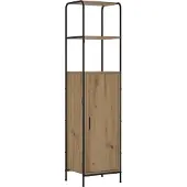 vidaXL Highboard Artisanaal eiken 40 x 33 x 161 cm Bewerkt hout