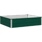 vidaXL Verhoogde Tuinbak Groen 100 x 80 x 24 cm koudgewalst staal