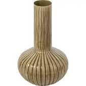 J-Line vaas ijzer small - olijfgroen - 25 x 41 cm