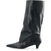 Bianco Biaami Kitten Heel Hoge Laarzen Zwart 41