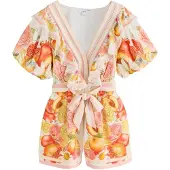 Next Jumpsuit lichtbeige / citroengeel / oranje / rosa