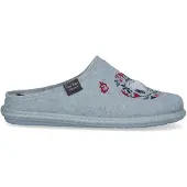 Toni pons Snoopy dames sloffen van vilt, kleur aqua, maat 38