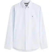 Tommy Hilfiger Flex Dobby Sf Shirt Sweet Blue Maat: L | Casual Overhemden Outlet | Heren | Blauw