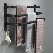 Arhatreya Matzwarte Wandrek voor Handdoeken, 3 Armen + 2 Haken, 60cm