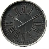 Clayre & Eef Wandklok Grijs Ijzer