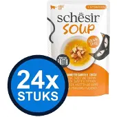 Schesir 24x - Complementary - Kattenvoer - Bouillon in blik - Tonijn & Pompoen - 70g