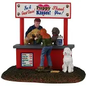 Lemax Puppy kissing booth ornament