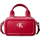 Calvin Klein Handtas 'Contrast Monogram' rood / wit