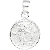 MOOYE ® - Collectie Zilveren Dubbeltje 10 cent kettinghanger