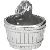 MOOYE ® - Collectie Zilveren Houten emmer - waterput - sauna kettinghanger