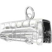 MOOYE ® - Collectie Zilveren Stadsbus 3D kettinghanger