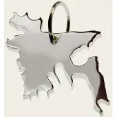 MOOYE ® - Collectie Zilveren Landkaart Bangladesh ketting hanger