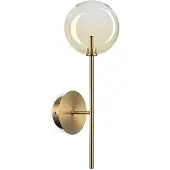 Ideal Lux Wandlamp Equinoxe, messing / goud, Woon-/ Eetkamer, metaal, wandlamp