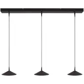 Masterlight 3-lichts hanglamp Ceppo zwart Ø 18cm
