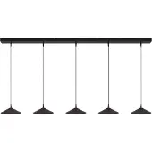 Masterlight 5-lichts hanglamp Ceppo zwart Ø 22cm