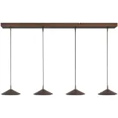 Masterlight 4-lichts hanglamp Ceppo cacao bruin Ø 22cm
