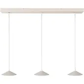 Masterlight 3-lichts hanglamp Ceppo wit Ø 18cm