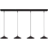 Masterlight 4-lichts hanglamp Ceppo zwart Ø 22cm