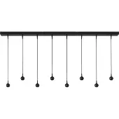 Masterlight 8-lichts hanglamp Talana 160 x 8cm zwart Ø 6cm DTW