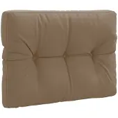 vidaXL Palletrugkussen VIANEN 100% Polyester Taupe 70 x 40 x 12 cm