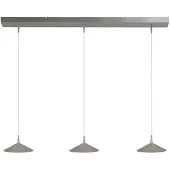 Masterlight 3-lichts hanglamp Ceppo nikkel Ø 18cm