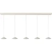 Masterlight 5-lichts hanglamp Ceppo wit Ø 18cm