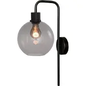 Masterlight Wandlamp Lazise zwart met smoke glas